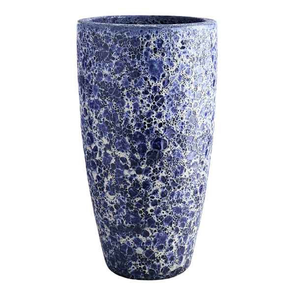 Halston Blue Ceramic Outdoor Planter At Home | At Home