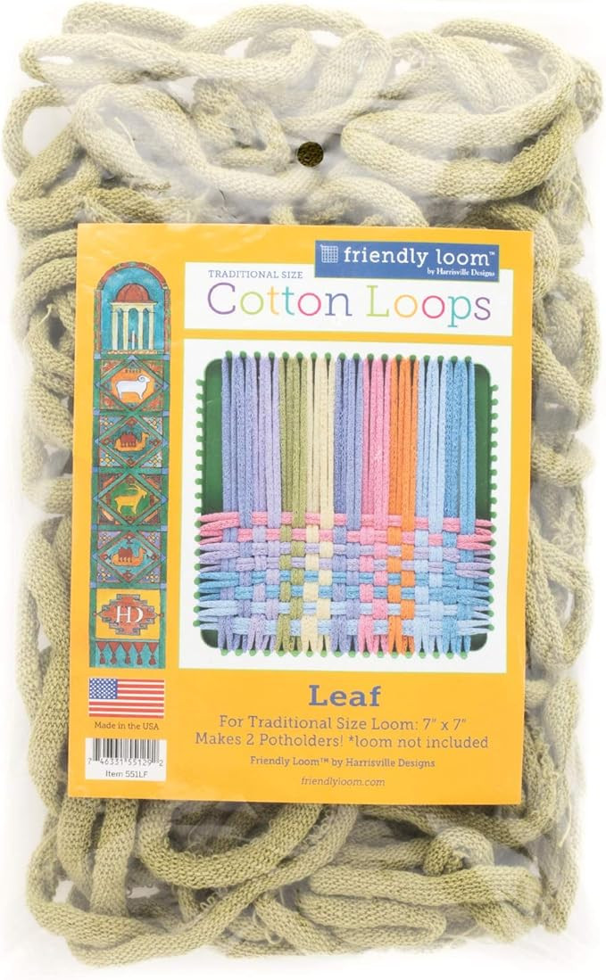 Friendly Loom Potholder Cotton Loops 7" Traditional Size Loops Make 2 Potholders, Weaving Yarn Cr... | Amazon (US)