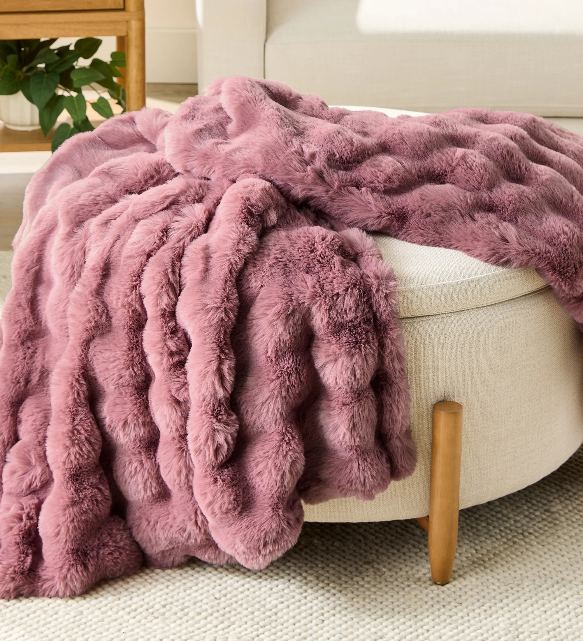 Better Homes & Gardens Violet Bubble Faux Fur Ultra Soft Luxury Oversize Throw Blanket 50" x 72",... | Walmart (US)