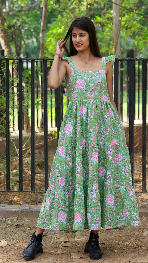 Hand Block Printed Dress Block Print Dress Indian Tunics | Etsy | Etsy (US)