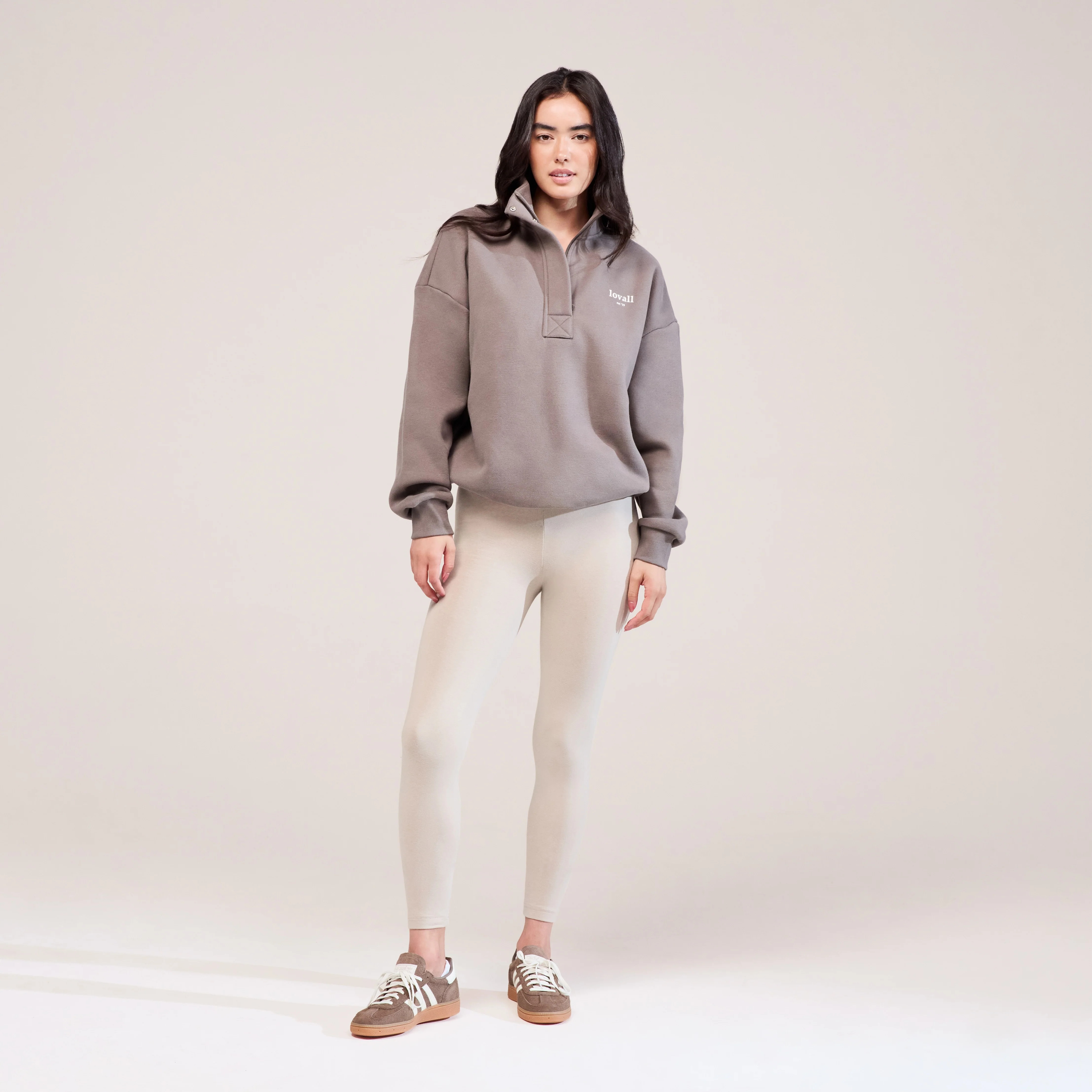 Everyday High Waisted Leggings - Oatmeal Beige | LOVALL