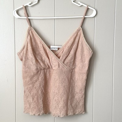 VTG Newport News Jeanology Babydoll Cami Tank Top Sz M Peach Lace  Y2K Hippie  | eBay | eBay CA