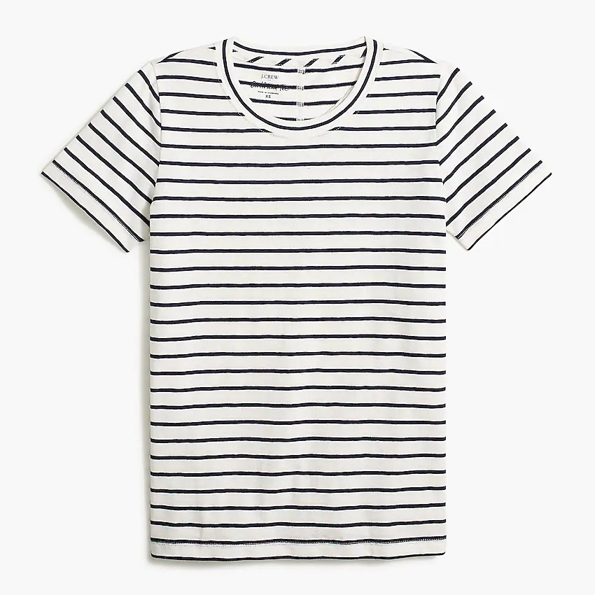 Striped girlfriend crewneck tee | J.Crew Factory