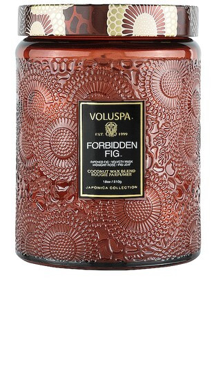 Voluspa Forbidden Fig Small Jar Candle in Metallic Bronze. | Revolve Clothing (Global)