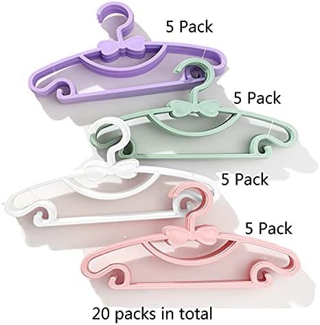 Baby Hangers for Kids Clothes - Pack of 20 Durable Plastic Kids Hangers for Nursery -Childrens Ha... | Amazon (US)
