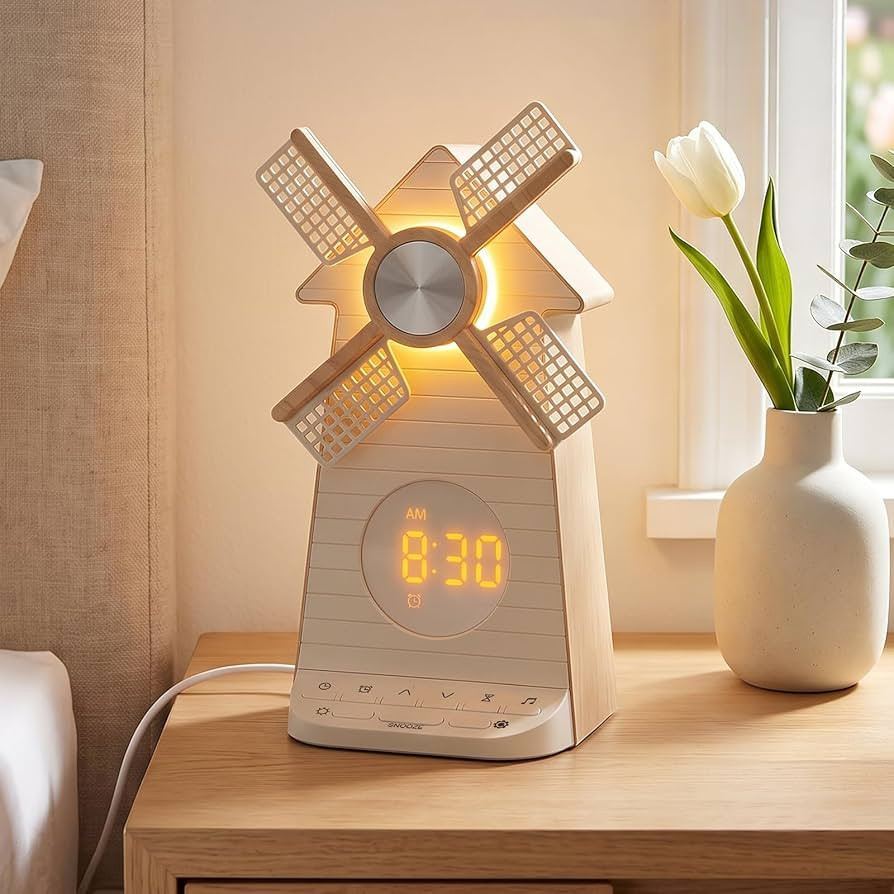 Sunrise Alarm Clock with Rotating Windmill, White Noise Machine for Sleeping with 20 Soothing Sou... | Amazon (US)