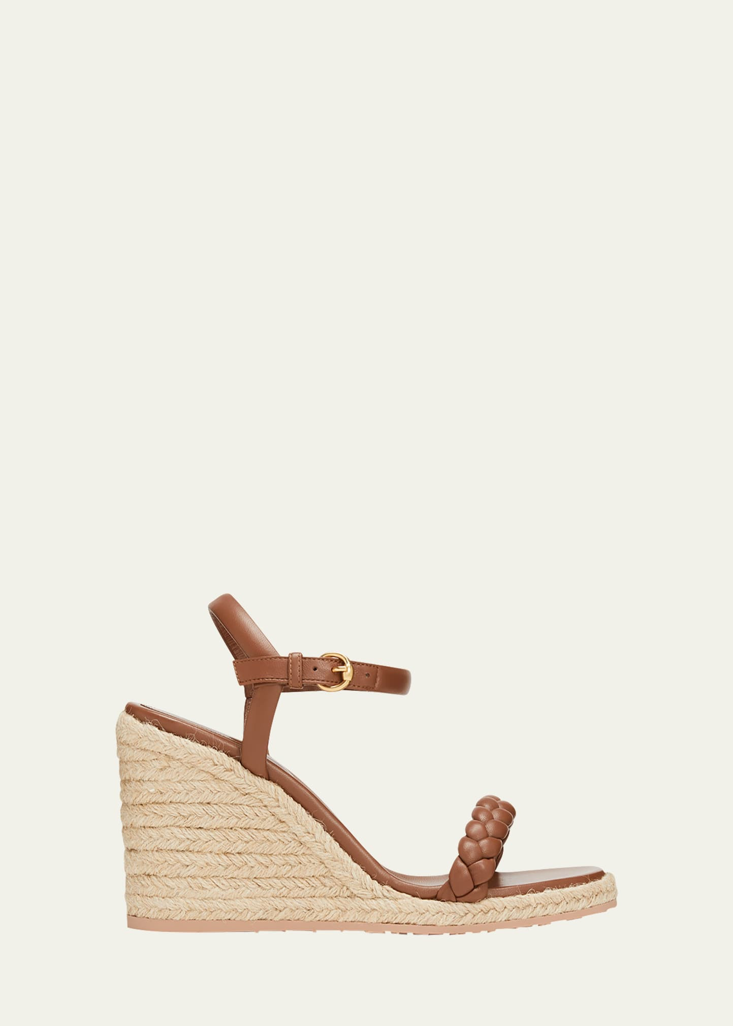 Gianvito Rossi Braided Ankle-Strap Wedge Espadrilles | Bergdorf Goodman