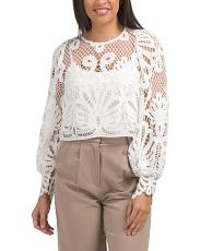 Lace Long Sleeve Top | TJ Maxx