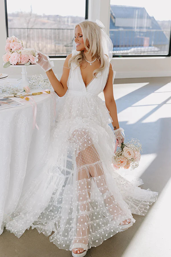 The Maisy Tiered Tulle Maxi Dress | Impressions Online Boutique