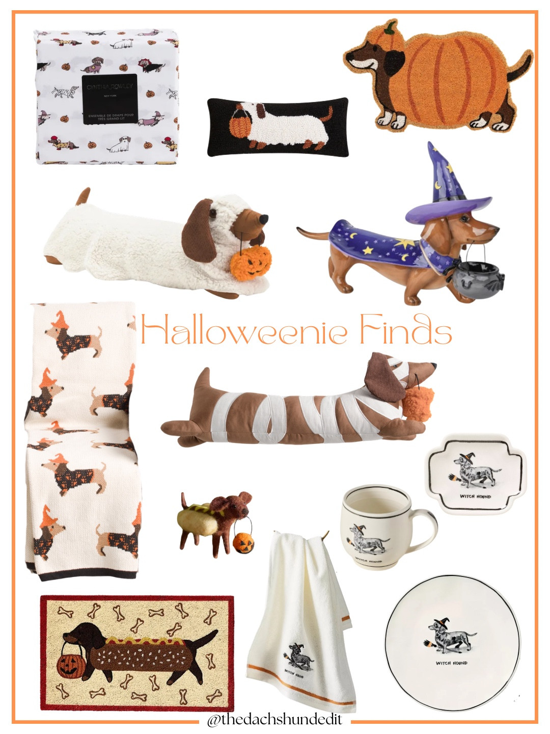 Halloween dachshund finds!

Curated by @thedachshundedit
Follow us on IG for more dachshund items!

.

.

.

.

( Halloween dachshund gifts, Halloween decor, Halloween 2026, Halloween finds, Halloween dachshund decorations, dachshund decor, Halloweenie finds, summerween, dachshund blanket, dachshund pillow, Halloween dachshund statue, Halloween dachshund sheets, Halloween dachshund doormat, anthropologie dachshund finds, anthropologie Halloween items, ghost dachshund pillow, Halloween dog decor, wiener dog gifts, sausage dog finds, weenie dog items, Halloween gift guide for dachshund lovers, #dachshund #halloween #halloweendecor #dog )

#LTKHome #LTKSeasonal #LTKSaleAlert