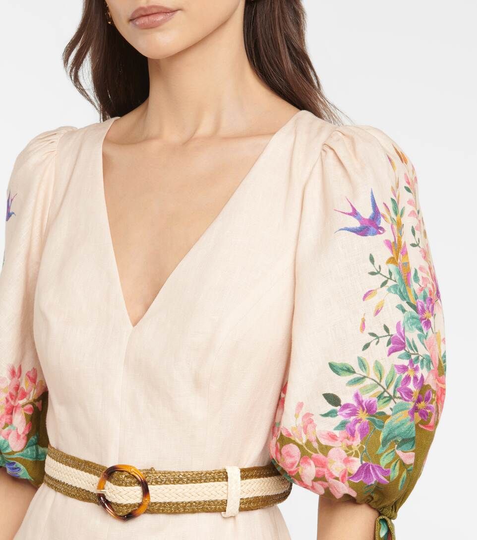 Tropicana floral linen midi dress | Mytheresa (US/CA)
