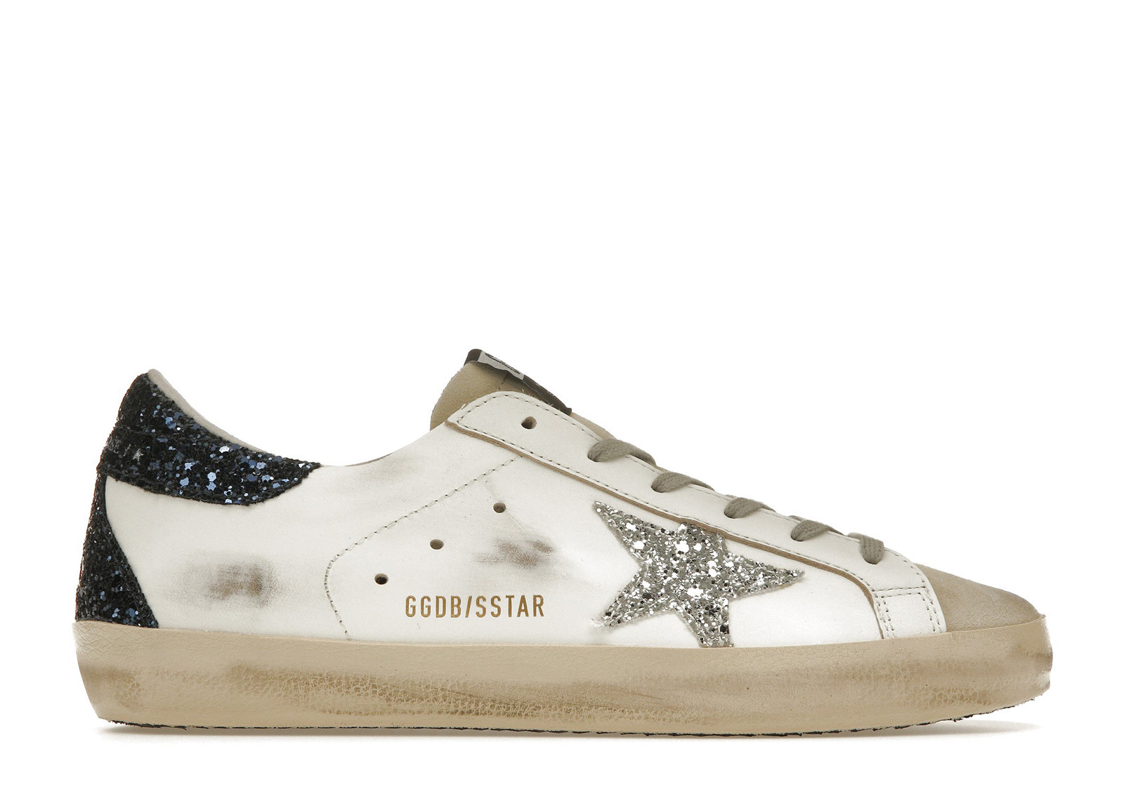 Golden Goose SuperStar (Women's) Sneakers in White/Blue/Glitter | StockX