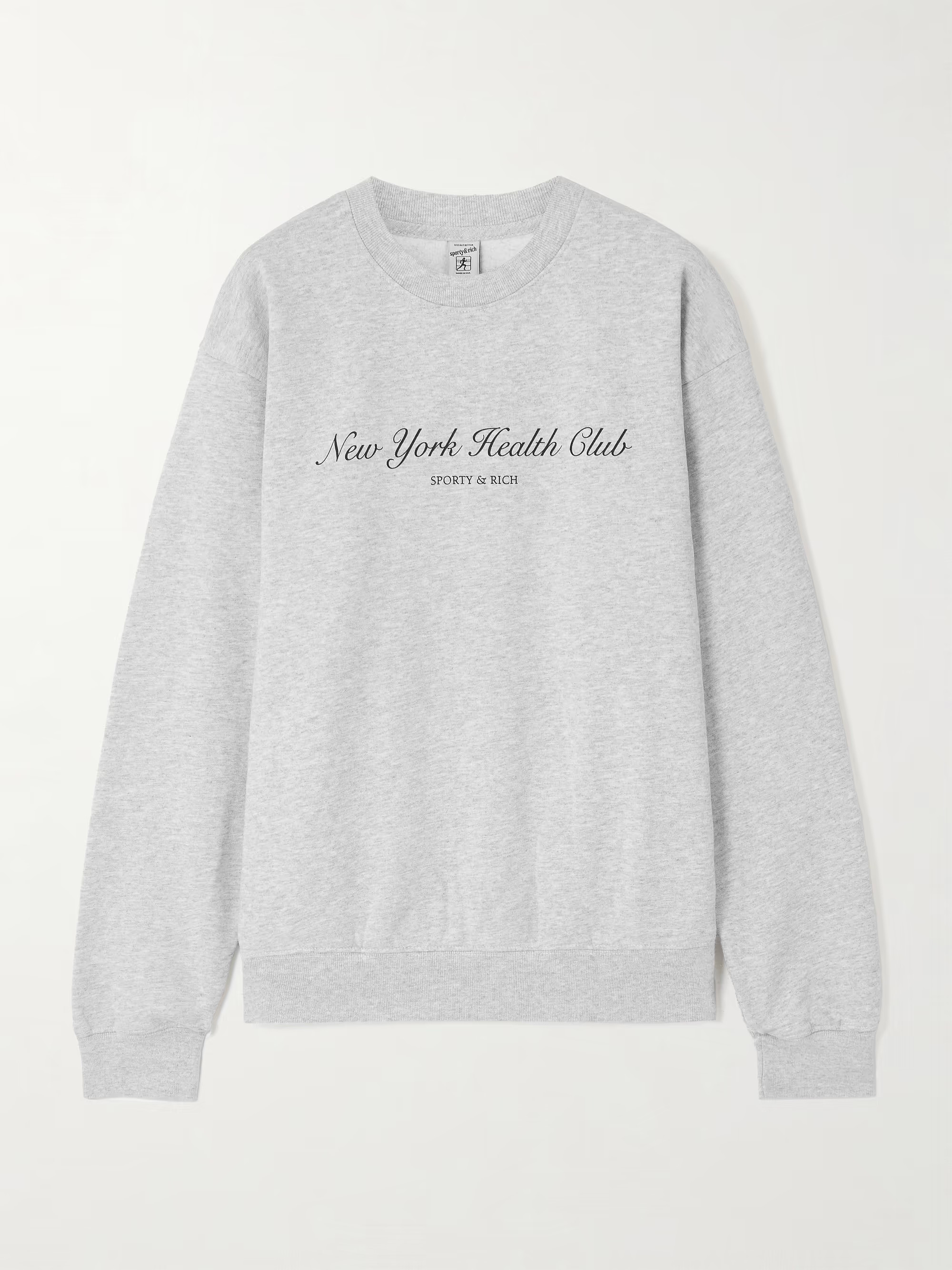 NY Health Club printed cotton-blend jersey sweatshirt | NET-A-PORTER (UK & EU)