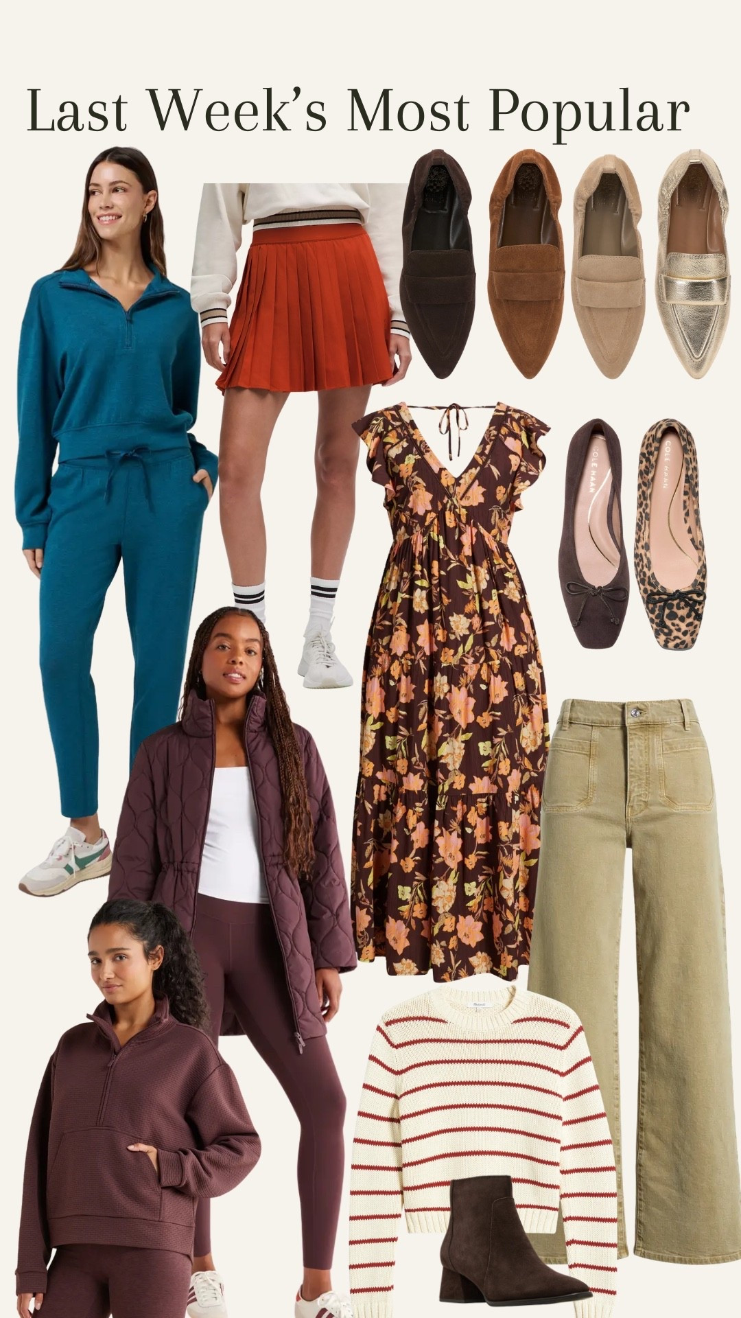 Weekly most popular, favorites, bestseller for autumns, Nordstrom anniversary sale, fall, Lululemon, loafers, pointed toe loafers, pointed toe flats, suede, Cole Haan bow flats, ballet flats, suede flats, brown flats, nude flats, leopard flats, Zella puffer coat. Knee length coat, activewear, matching set, Madewell, wide leg jeans, matching sweat set, kingfisher, autumn rust, pleated skirt, burnt orange, game day, waterproof side boots, fall floral dress, family picture dress

#LTKShoeCrush #LTKSaleAlert #LTKStyleTip