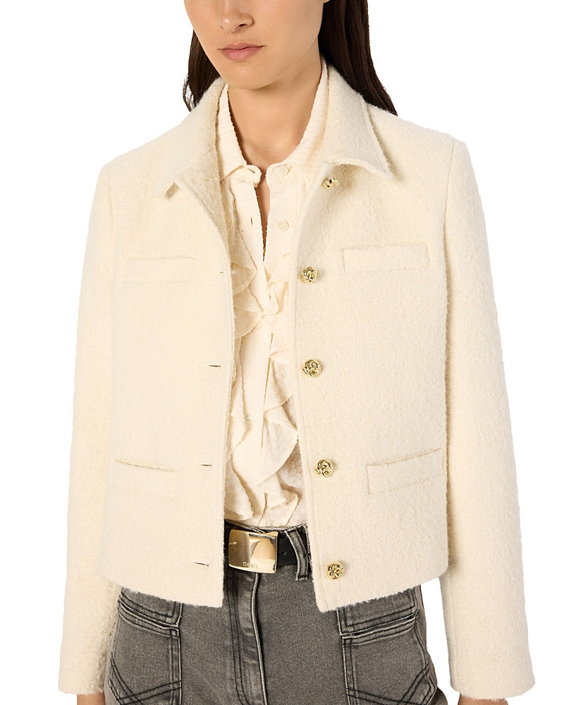 Gerard Darel Norine Collared Button Up Jacket | Bloomingdale's (US)