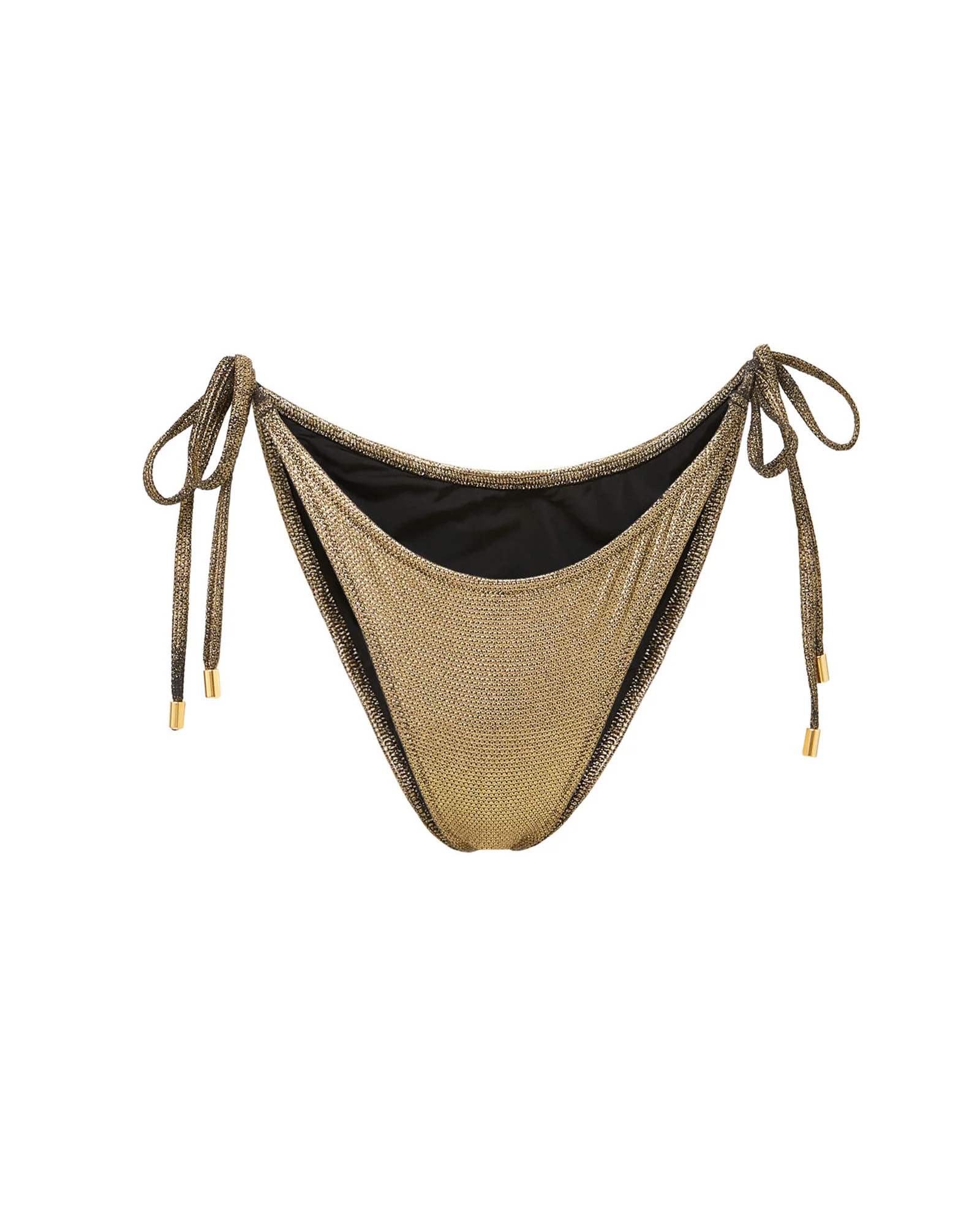 Stacey Bottom - Minimal String Bikini with Gold Touch | Margaux Sur Mer