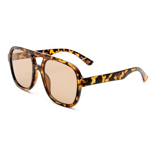 AIRE Whirlpool Sunglasses - Chocolate Tort, Aviator, Female, Classic Retro Style | Amazon (US)