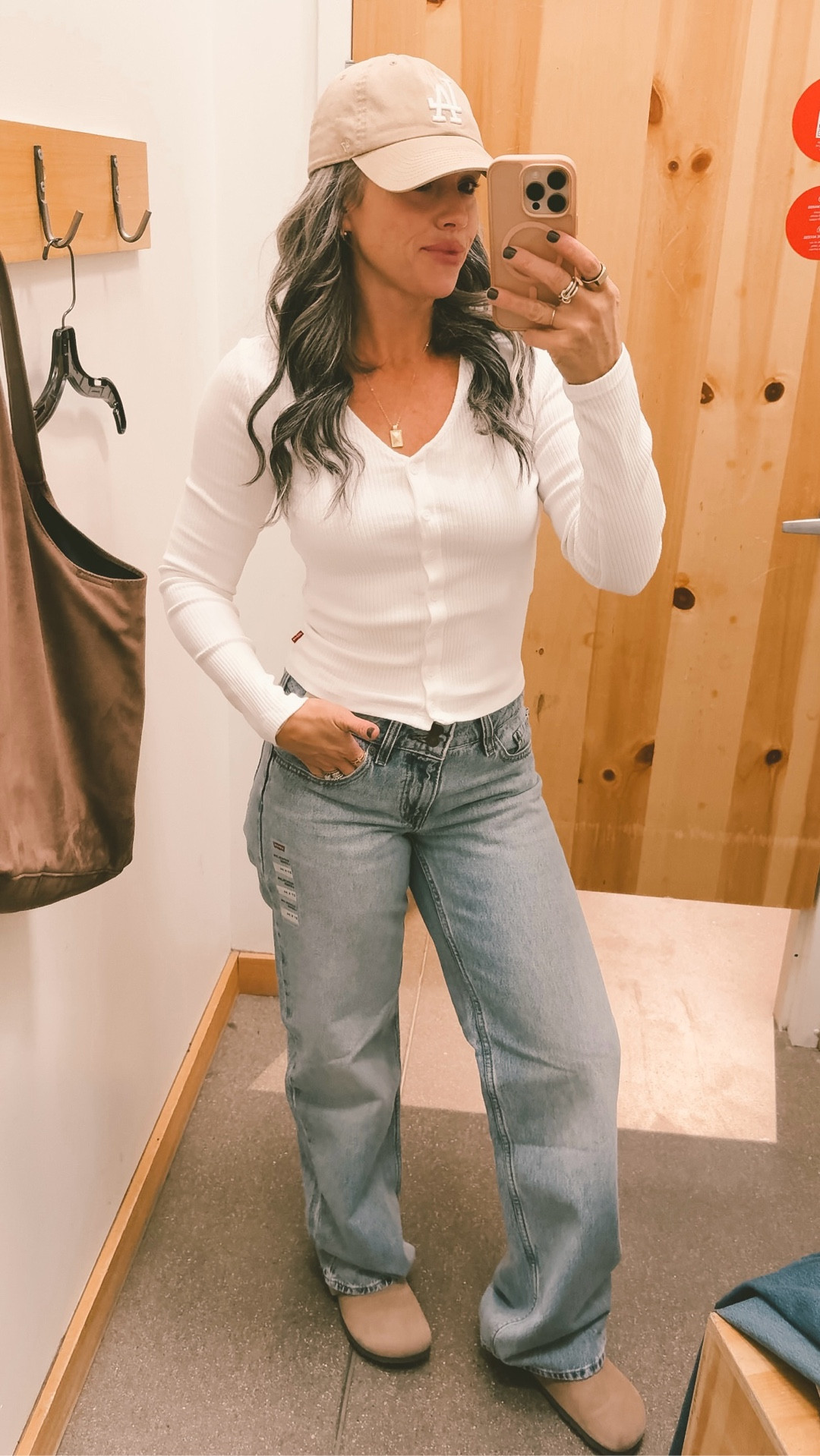 First pair of denim: wearing the Cinch waist baggy style in a size 27X33
2nd pair: the super low rise baggy denim in a 27x33, came home with these and I’m obsessed!! I don’t feel like they’re too low of a rise but I got the 27X32 length, these were a tad too long. 
Small in the top #levisdenim #levis #womensjeans #wideleg #lowrise 

#LTKootd #LTKmomlife #LTKOver40