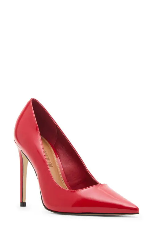 Steve Madden Noir Pointed Toe Pump in Red Leather at Nordstrom, Size 7.5 | Nordstrom