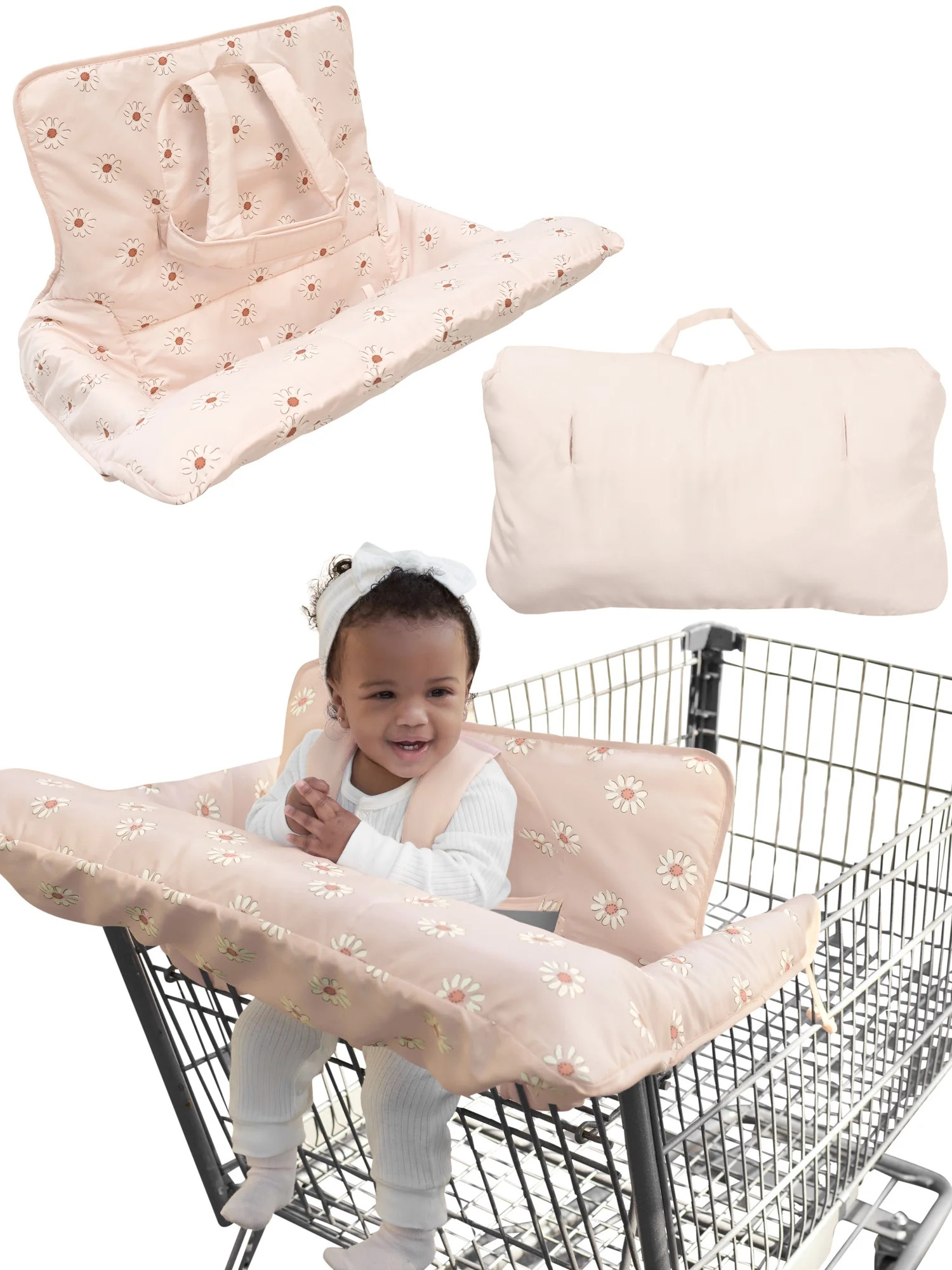 Modern Moments By Gerber Baby Girl Shopping Cart Cover, Pink - Walmart.com | Walmart (US)