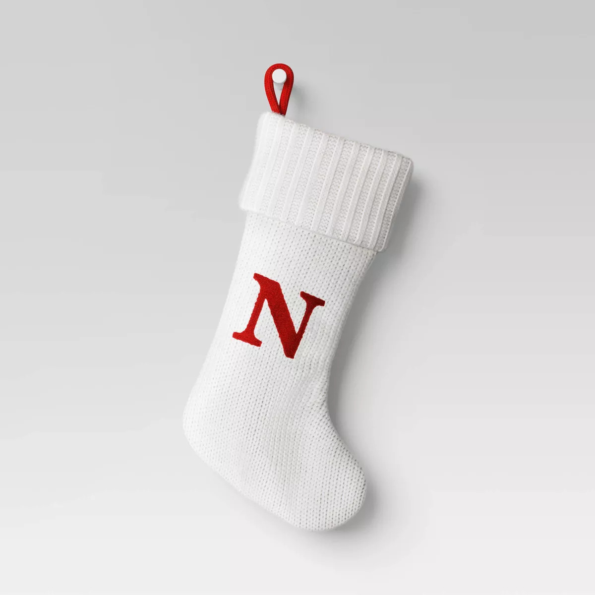 Knit Monogram Christmas Stocking White - Wondershop™ | Target