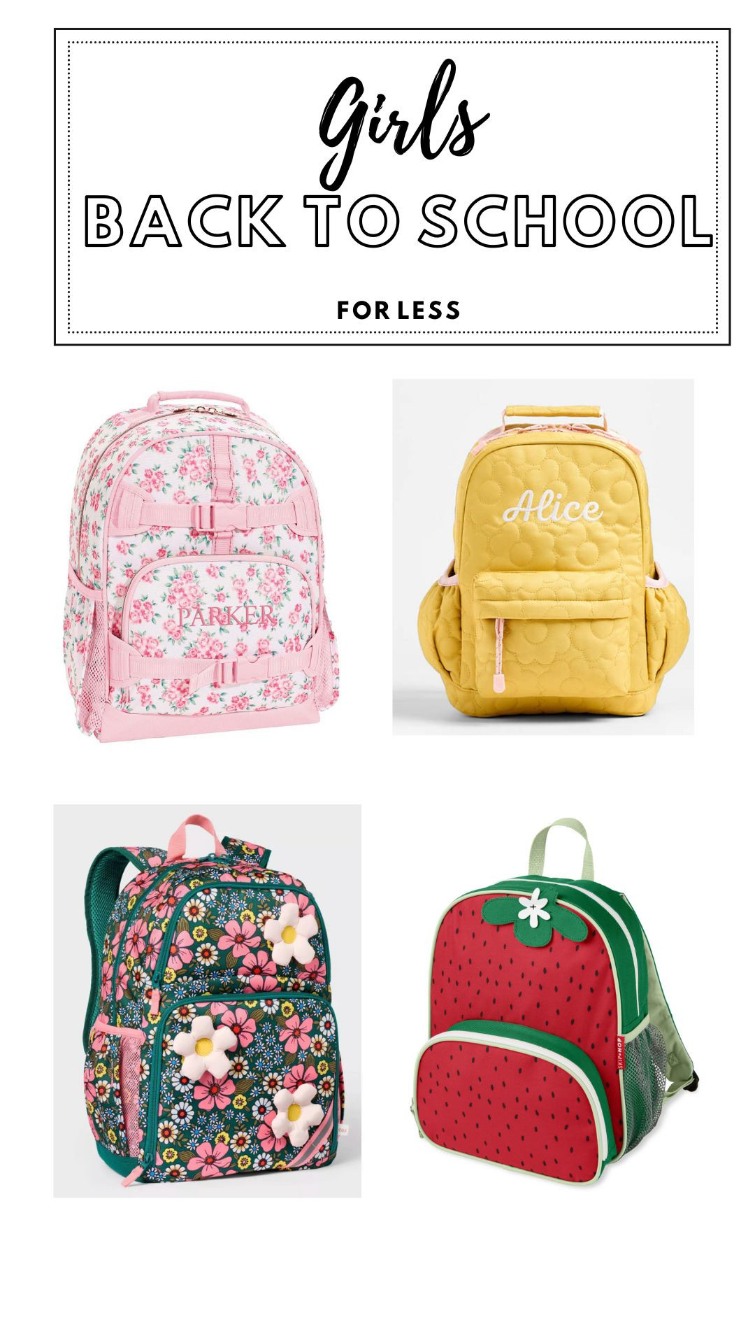 ✨Girls Back to School Backpacks for Less✨

Back to School | Classic | Casual | Knit | Floral | Whimsical | Romantic | Teen | College | Kid | Under $100

 

 

#LTKautumn #LTKKids #LTKFindsUnder100