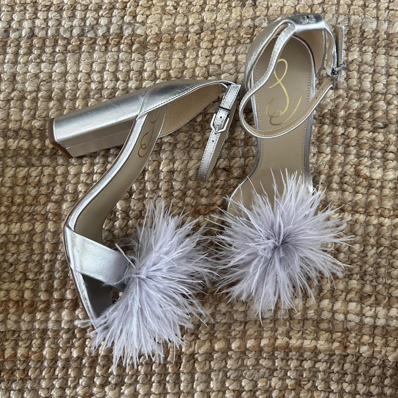Sam Edelman Silver feather heels

Size 7.5
Like... | Depop US