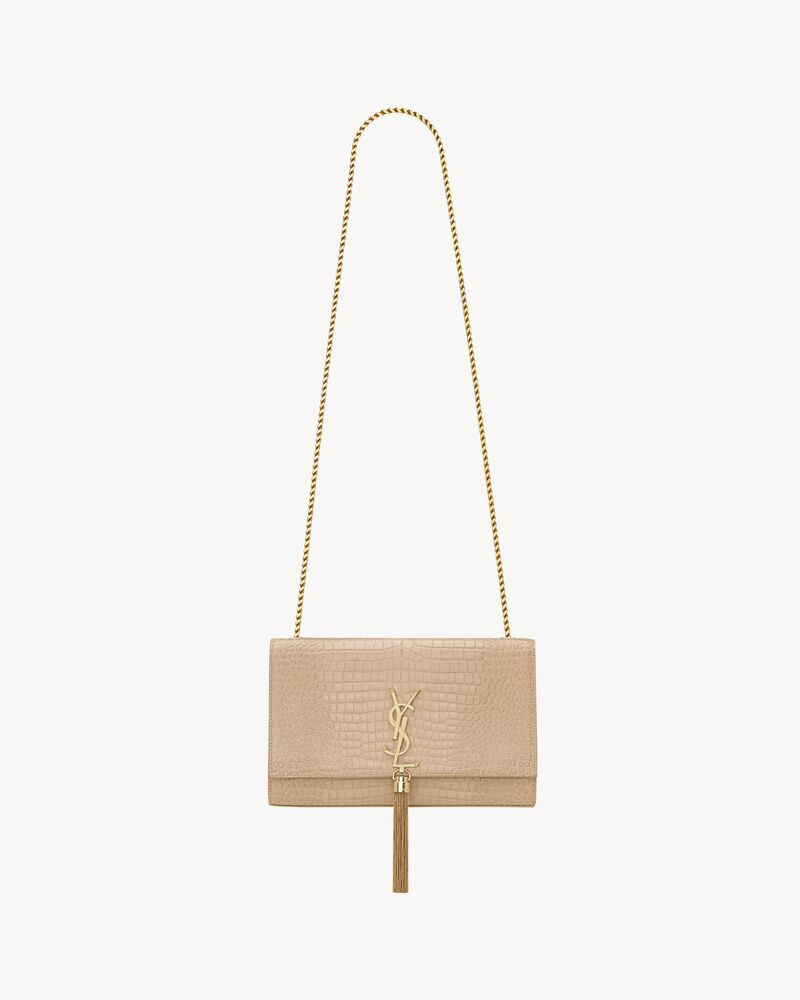 shoulder bag decorated with metal YSL initials and chain tassel, featuring a chain shoulder strap... | Saint Laurent Inc. (Global)
