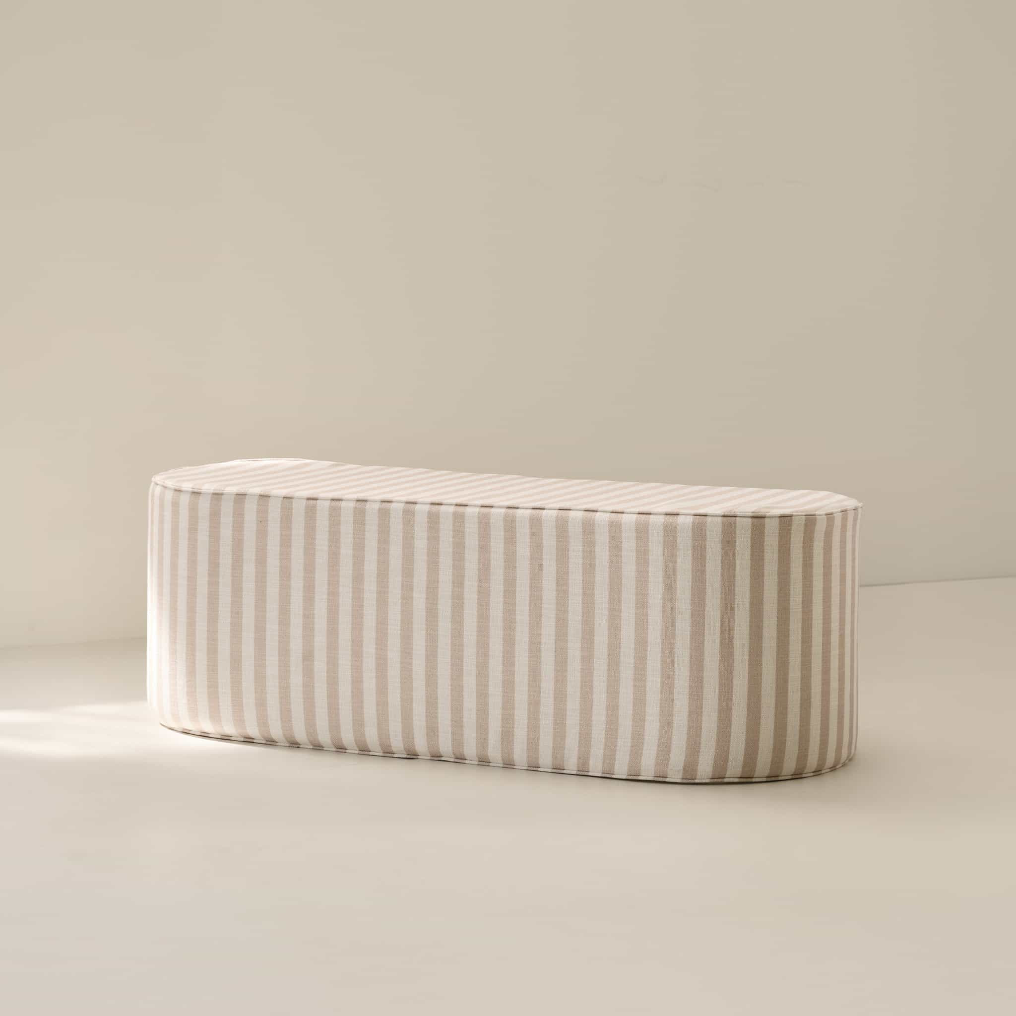 Soft Striped Beige Coffee Table | Bennett | House of Noa | House of Noa