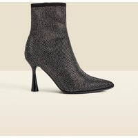 Sosandar Women's Sparkle Stiletto Heel Pointed Sock Boots - 5 - Black, Black | Marks & Spencer (UK)