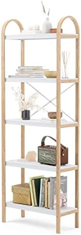 Umbra Bellwood 5-Tiered Freestanding Shelf White/Natural | Amazon (US)
