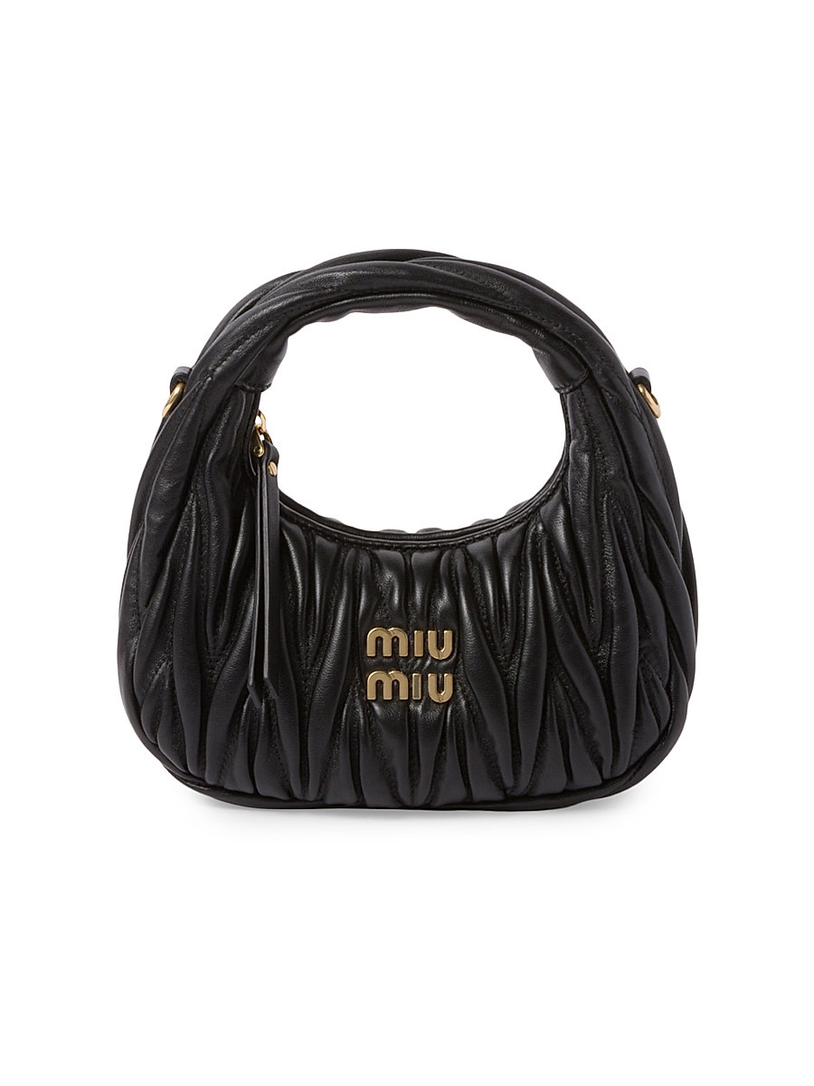 Women's Wander Matelassé Nappa Leather Hobo Mini-Bag - Black | Saks Fifth Avenue