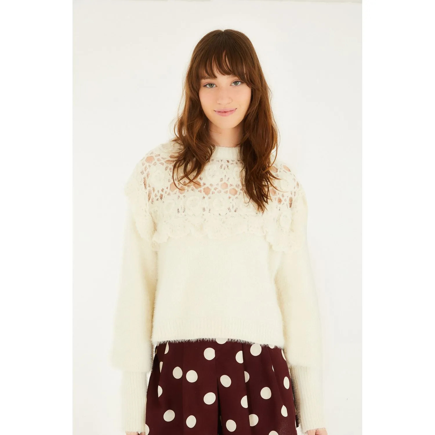 Pull Tricot Artesanal Pala Crochê | Farm Rio (BR)