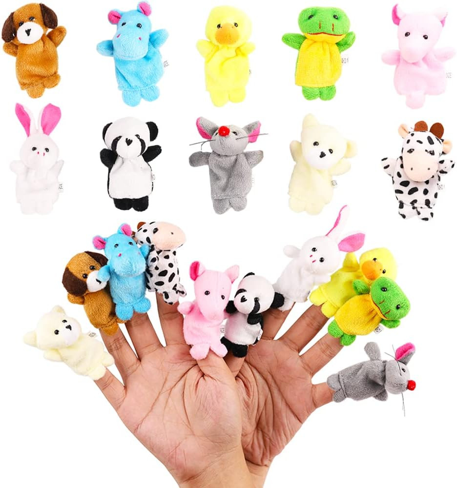 10Pcs Finger Puppets Set - Soft Plush Animals Finger Puppet Toys for Kids, Mini Plush Figures Toy... | Amazon (US)