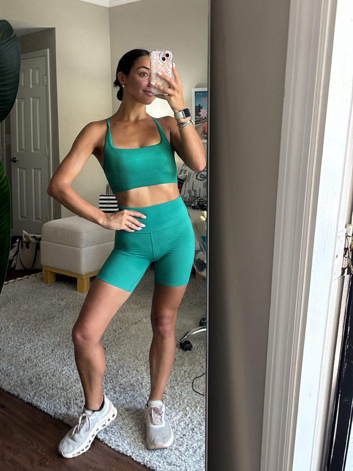 Target activewear sets have been absolutely slaying lately! I swear the quality is better than my lulu stuff. Living in these biker shorts #workoutset #activewear #targetfashion 

#LTKSaleAlert #LTKActive #LTKFindsUnder100