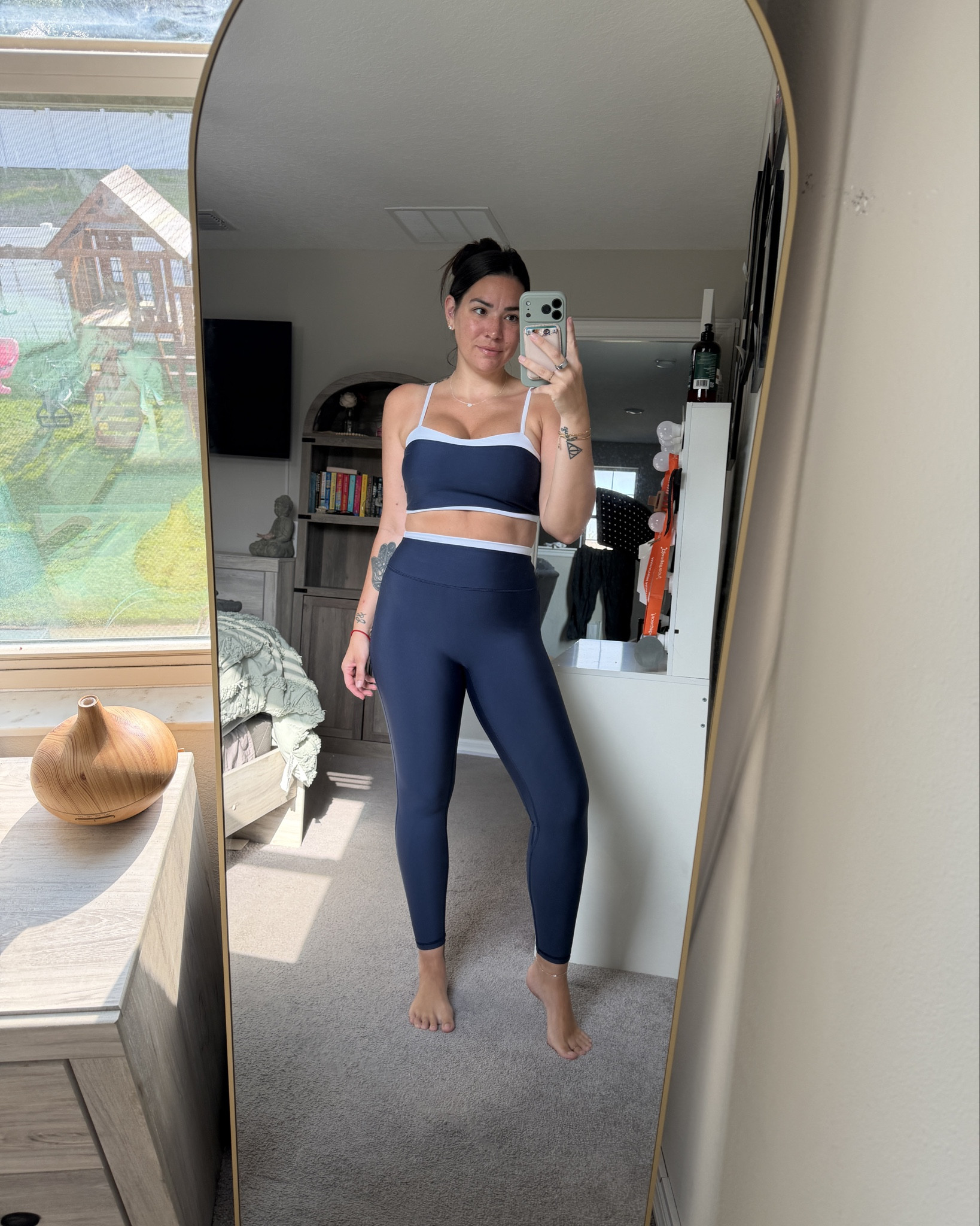 Simple, supportive, and cute💙 perfect for a Pilates class and supportive enough for an Orangetheory HIIT workout 💪🏽 @abercrombie 

#LTKActive #LTKfitnessgoals #LTKmomlife