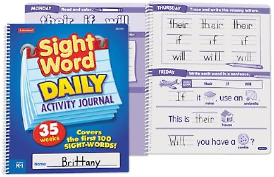 Sight Word Daily Activity Journal | Amazon (US)