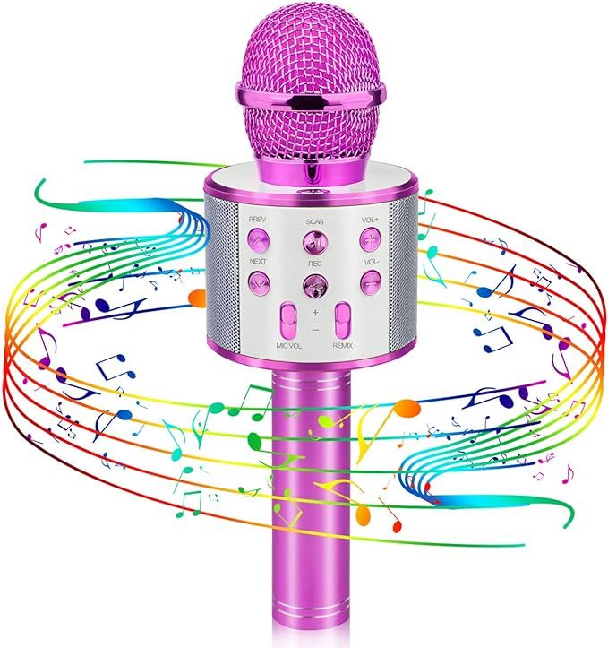 Popular Toys for 4-12 Year Old Girls, Viposoon Wireless Bluetooth Microphone for Kids Music Toy f... | Amazon (US)