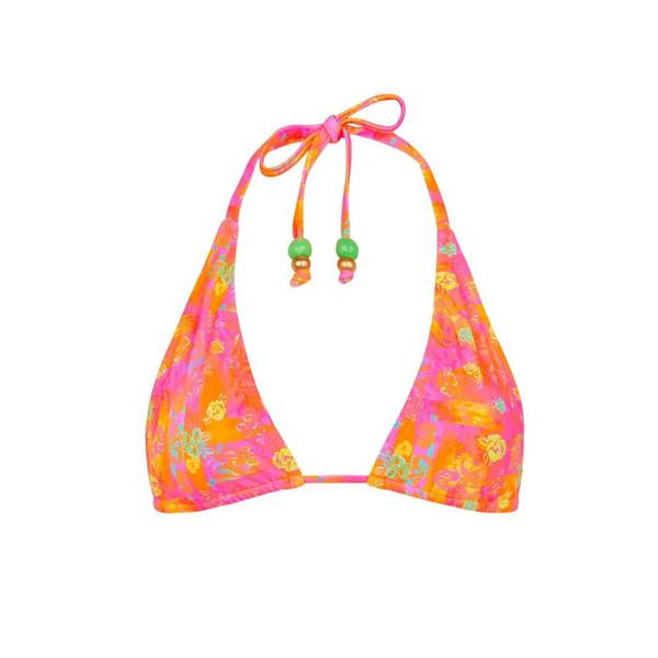 Women's Kulani Kinis Classic Tie Halter Swim Bikini Top Juniors Medium Sunrise Kiss | Scheels Sports