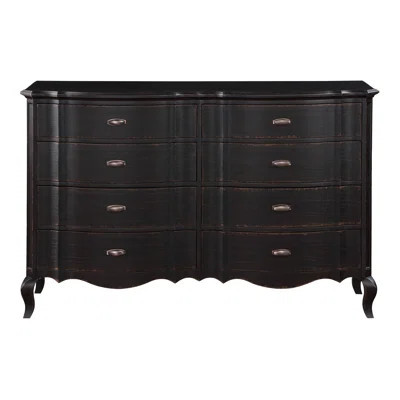 Aeryona 8-Drawer Dresser in Black Antique | Wayfair North America