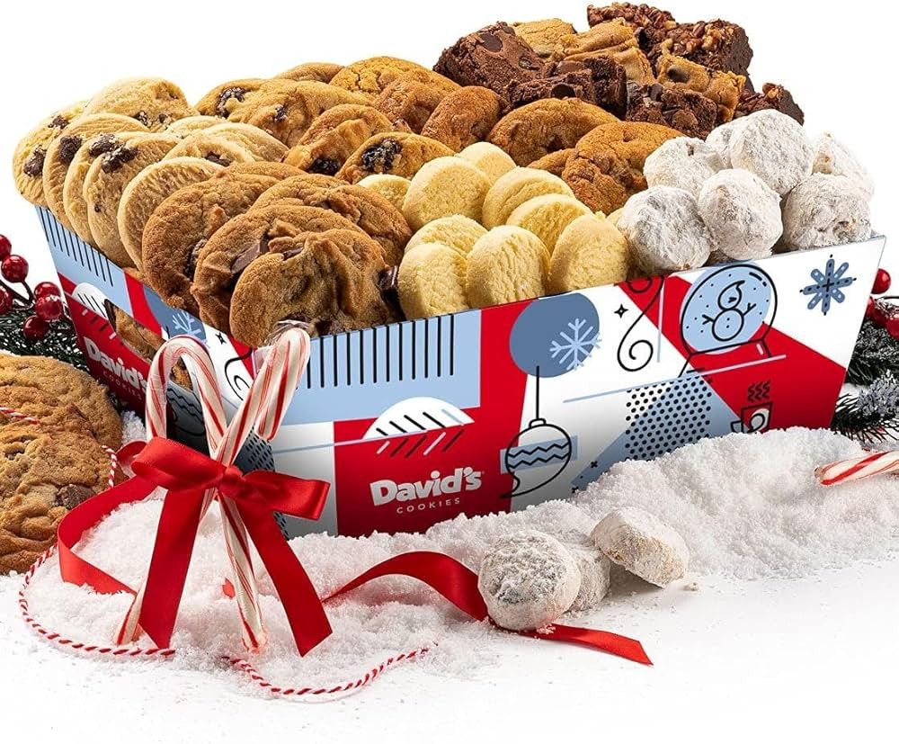 David Cookies Gift Basket for Families - Large Crate Assorted Cookies and Brownies for Snack and ... | Amazon (US)