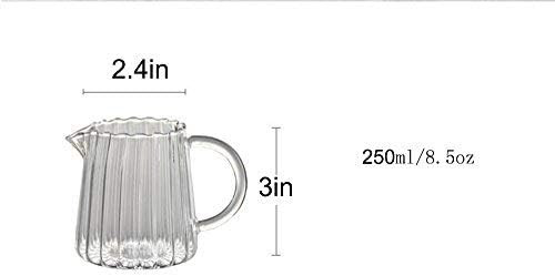 CHOOLD Elegant Wave Shaped Crystal Glass Creamer Coffee Milk Creamer Pitcher/Serving Pitcher/Sauc... | Amazon (US)