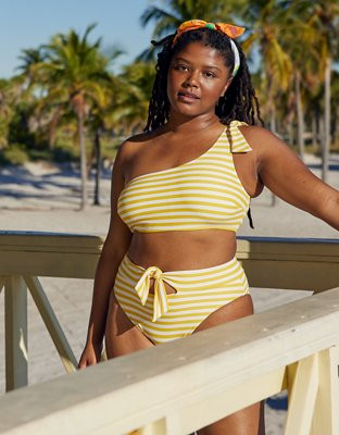 Aerie Asymmetrical Bandeau Bikini Top | American Eagle Outfitters (US & CA)