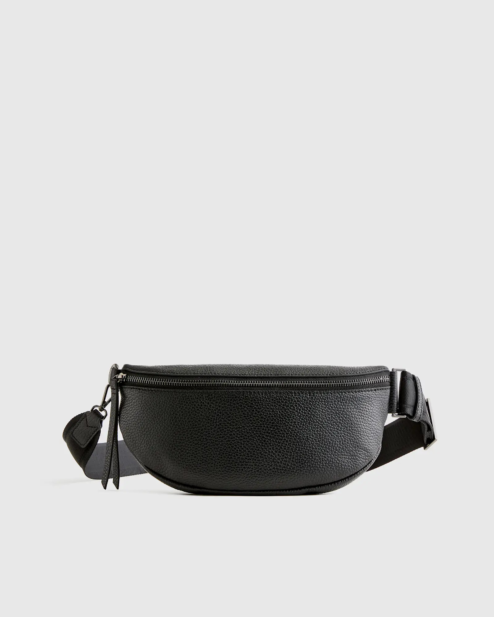 Italian Pebbled Leather Sling Bag in Black | Quince