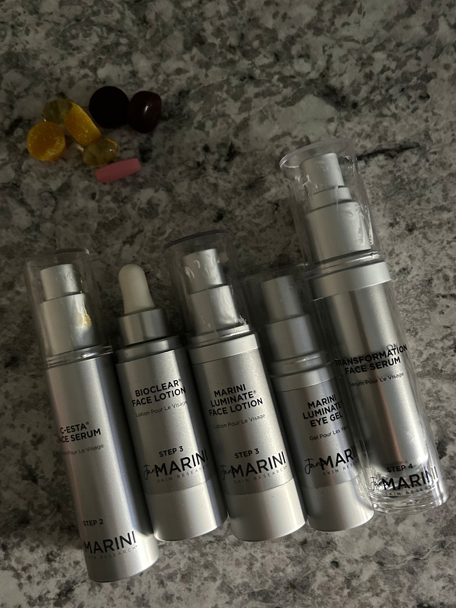 Morning lineup: 
Probiotic, calcium, multi, and omega-3 , and my favorite skincare. The initial investment into medical grade skincare is pricey BUT the products last forever and they do what they say. No more wasting money trying the “next best thing”. 

#LTKOver40 #LTKBeauty