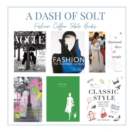 Sharing my favorite fashion books! I’ve been collecting fashion books for almost two decades and these books continue to bring me joy and inspiration! 

Coffee table books, fashion, fashion books, fashion inspiration, timeless style, classic style, books, preppy, preppy style, Kate Spade, Lilly Pulitzer, Jackie Kennedy, classic fashion, preppy fashion 

#LTKhome #LTKunder50 #LTKunder100