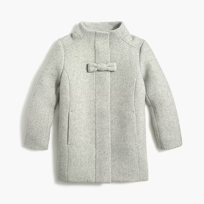 Girls' wool-blend bow coat | J.Crew Factory