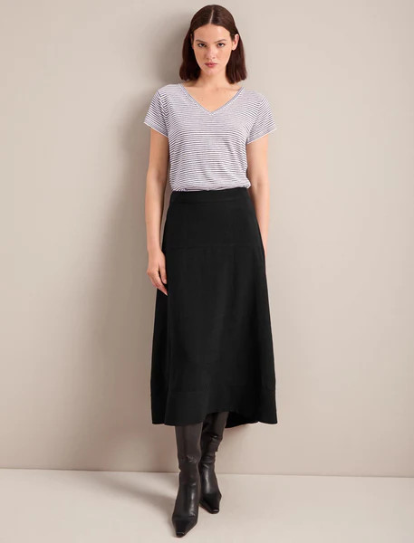 Sierra Techni Voile Maxi Skirt - Black | Cefinn