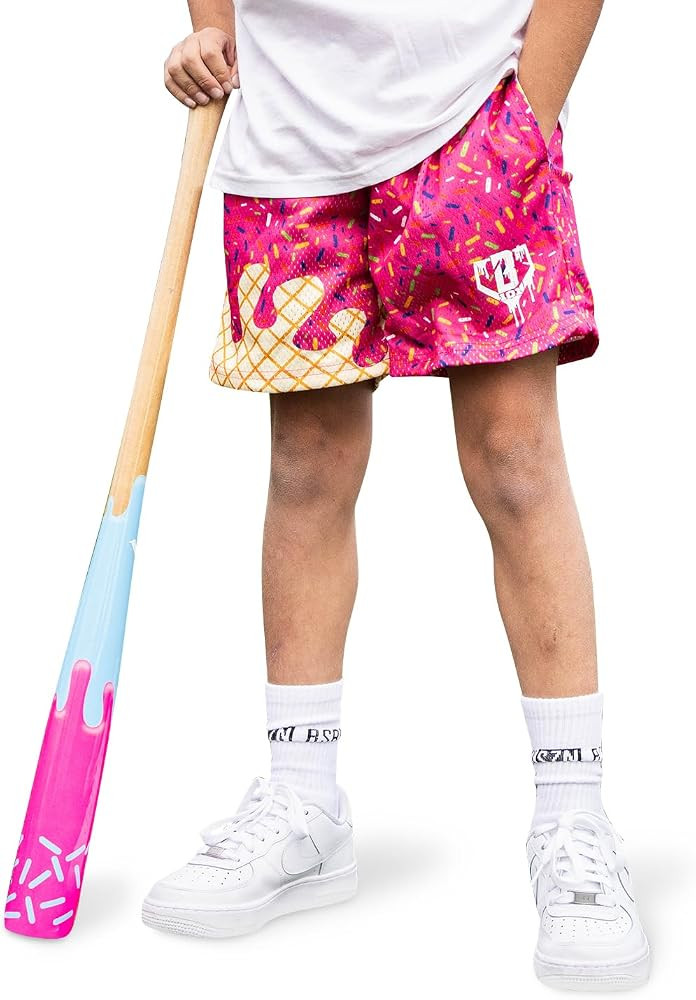 Baseball Lifestyle 101 Boy's Mesh Shorts w/Side Pockets Elastic Waist, 5 in Inseam | Amazon (US)