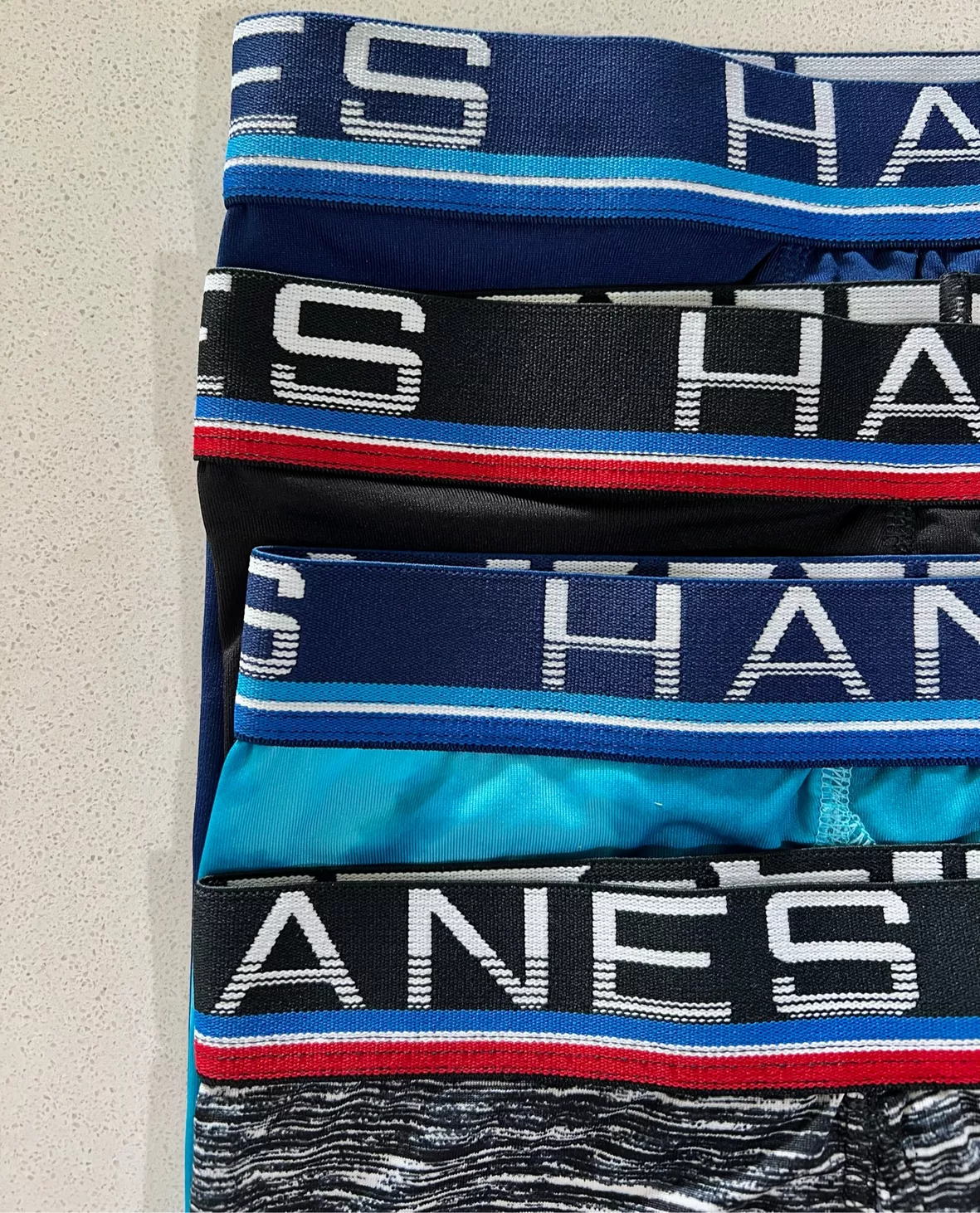 Hanes Premium Men's Xtemp Total Support Pouch Anti Chafing 3pk Long Leg  Boxer Briefs - Blue/gray/black : Target